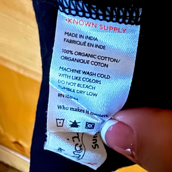 Known Supply Kindfulness Tank. Flowy, Split Back. Organic Cotton. Size XXL Black - Picture 7 of 7